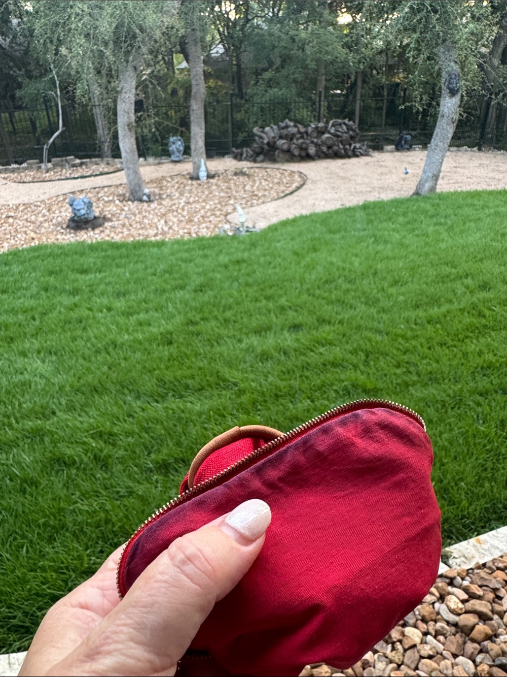 Hermes Bolide Red Canvas Pouch - Picture 10 of 13